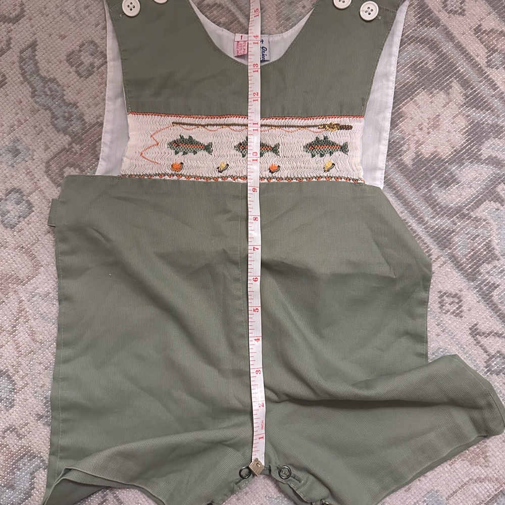 🎣 Smocked Fish John John - 12 months - Picture 7 of 9